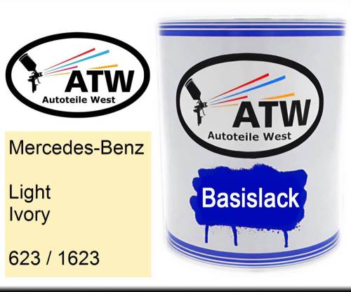 Mercedes-Benz, Light Ivory, 623 / 1623: 1L Lackdose, von ATW Autoteile West.